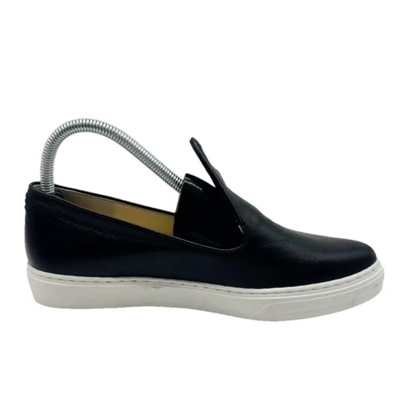 Sarah Flint Black Slip-On Leather Athletic Shoes - Picture 12 of 12